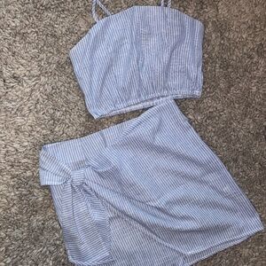 TWO PIECE SET, TOP & SKIRT, WORN ONCE
